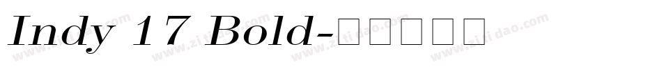 Indy 17 Bold字体转换